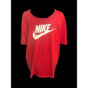 Nike Dri-FIT T-Shirt XL Red Athletic‎ Fit Running Training Gym Tee